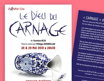 Flyer pièce de théâtre (Création : Sylvain Girault - 2019)