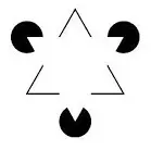 Psychologie de la forme selon la Théorie de la Gestalt (source : Impronta / Wikipedia) : La perception figure-fond